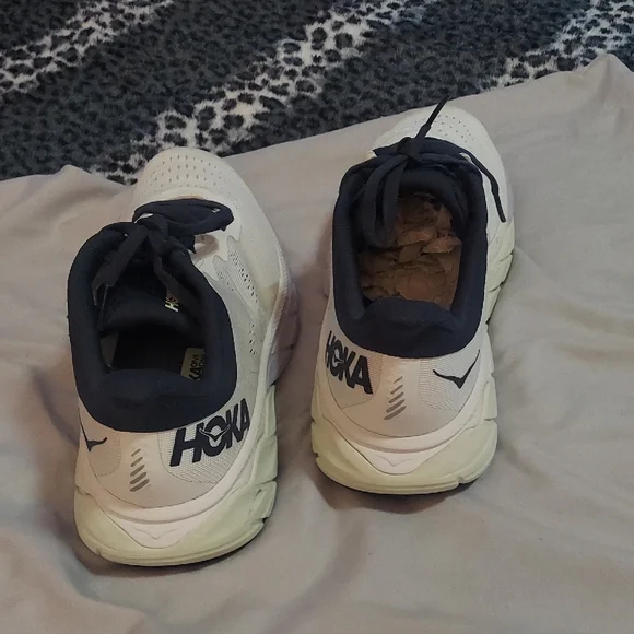 Hoka Womens White and Navy Sneakers - Picture 5 of 14